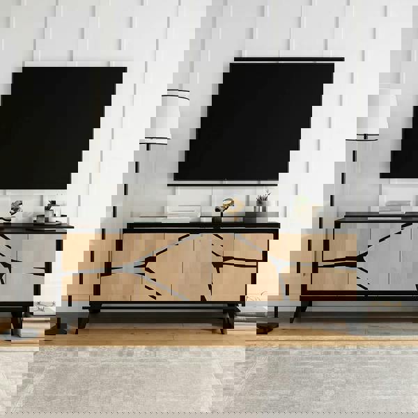 IH Design Dusk Mango Wood Low Board Sideboard Tv Stand