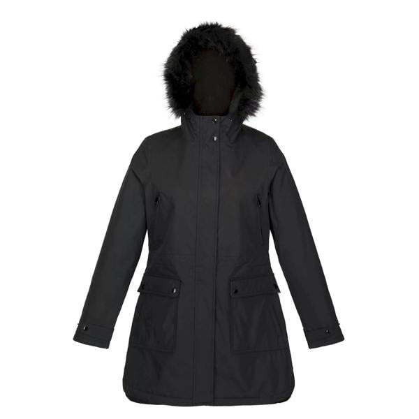 Regatta Womens/Ladies Sabinka Faux Fur Trim Parka - Black