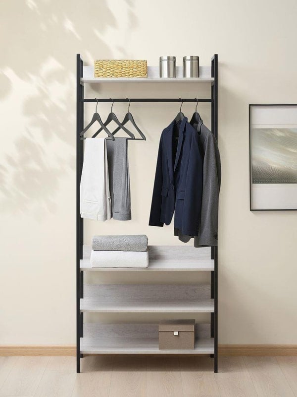 Swish Furniture Alva Open Wardrobe with 4 Shelves