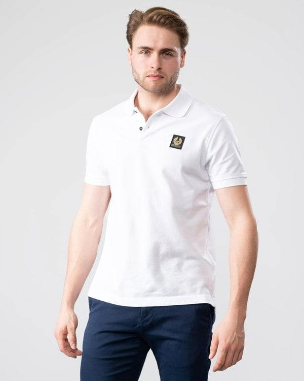 Belstaff Short Sleeved Mens Polo - White