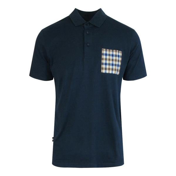 Aquascutum Active Beach Sailor Check Polo Navy
