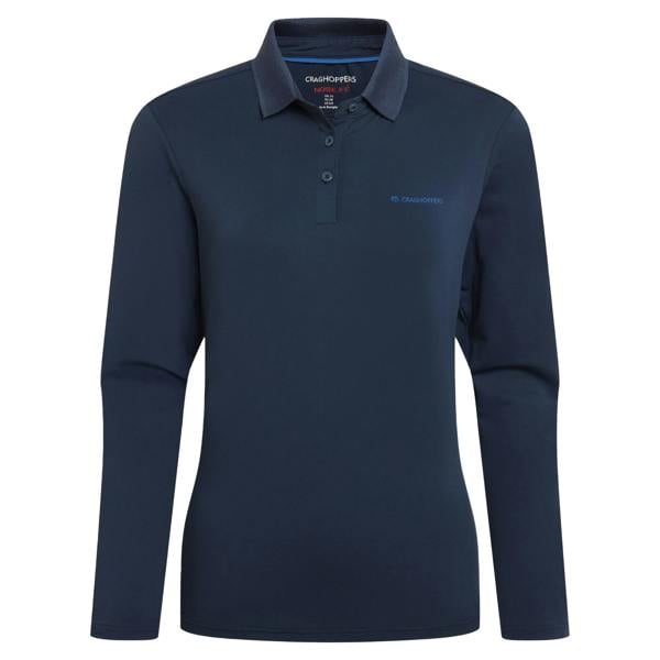 Craghoppers Womens/Ladies Thornbury Nosilife Long-Sleeved Golf Polo Shirt - Blue Navy - 