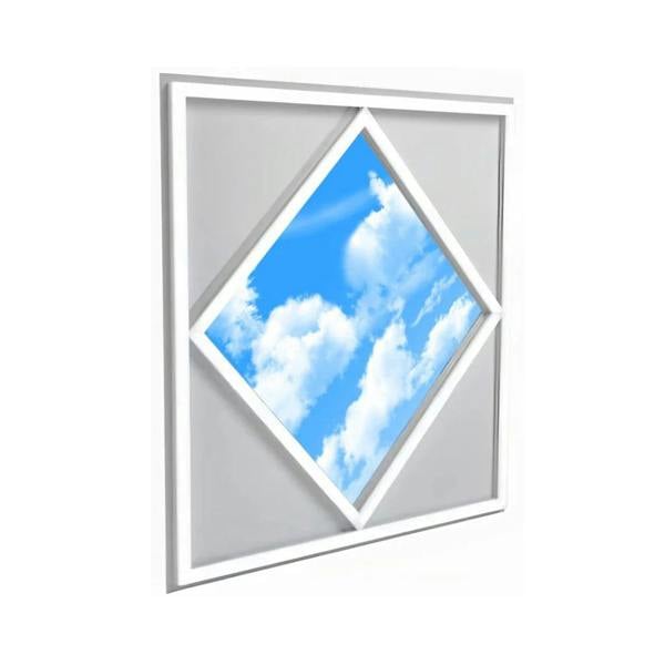 ENER-J 60x60cm Diamond Sky & Cloud Ceiling LED Panel Light - 70W, Cool White | Pack of 4 - 6500K