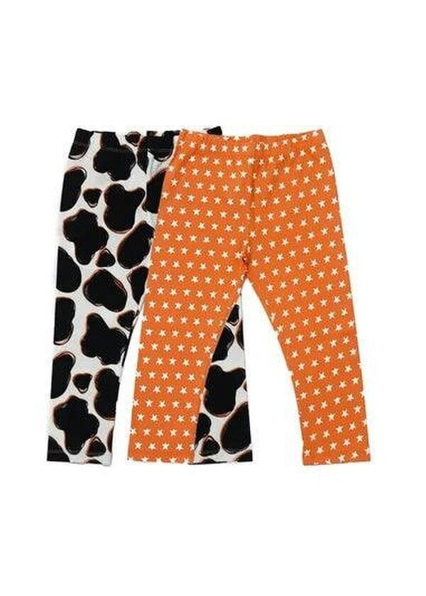 Lucy & Sam Cow & Star Two Pack Leggings