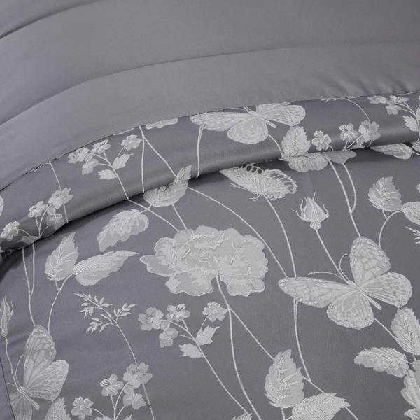 Butterfly Meadow Bedspread Silver