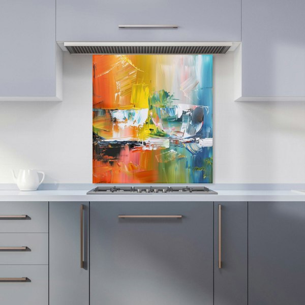 Warren Reed - Designer Impressionist's Palette: Colorful Abstraction Kitchen Splashback