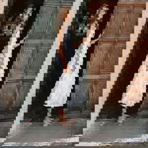 Bridesmaid going into church