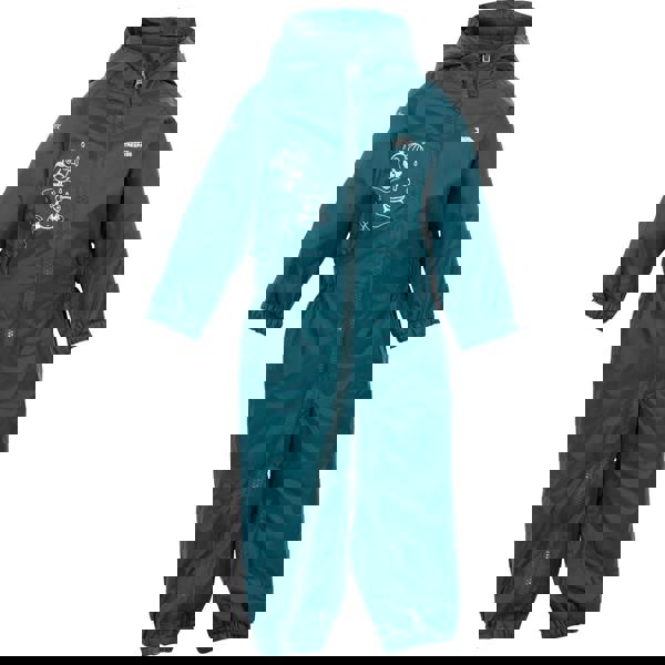 Trespass Baby Unisex Dripdrop Padded Waterproof Rain Suit - Teal