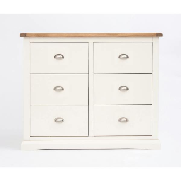 Cosenza 6 Drawer Chest of Drawers Chrome Cup Handle