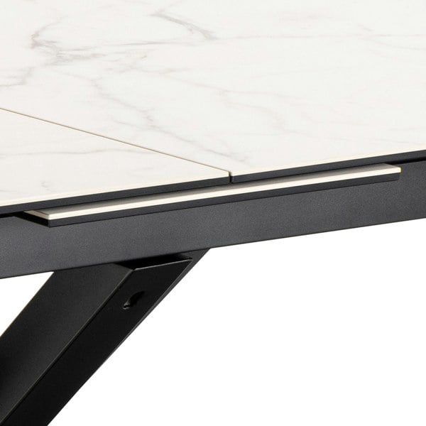 Furniture To Go Heaven Extendable Dining Table with Ceramic White Top 200cm