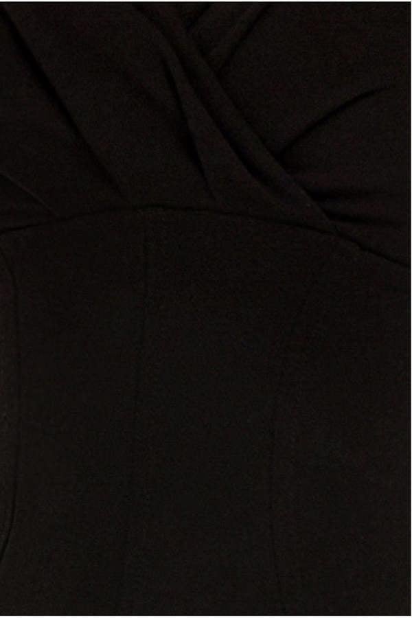 Front Pleated Wrap Off The Shoulder Corset T241