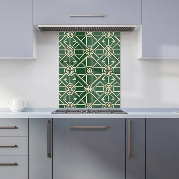 Warren Reed - Designer Green Lattice Design Kitchen Splashback