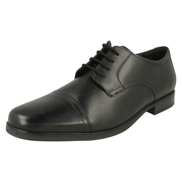 Clarks Mens Clarks Toe Cap Detailed Smart Shoes Howard Cap