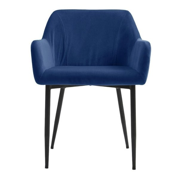 Upholstered Chair with Armrests and Metal Legs Living and Home