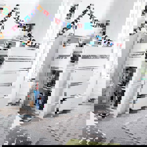 Bedmaster Ersa Mid Sleeper Storage Bed And Desk