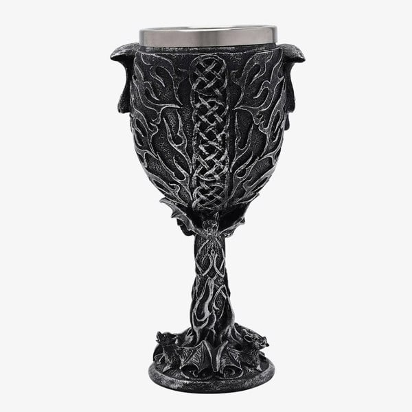 T. H. Baker Mystic Legends Skull And Bat Goblet Gift 69693