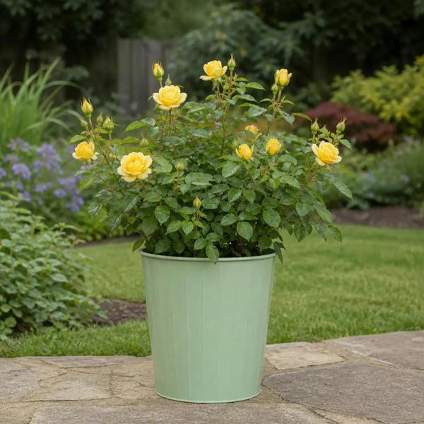 5L Rose Anniversary Wishes Yellow Rose Bush - Beautiful Flowering Garden Plant