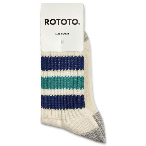 ROTOTO Coarse Ribbed Old School Crew Socks