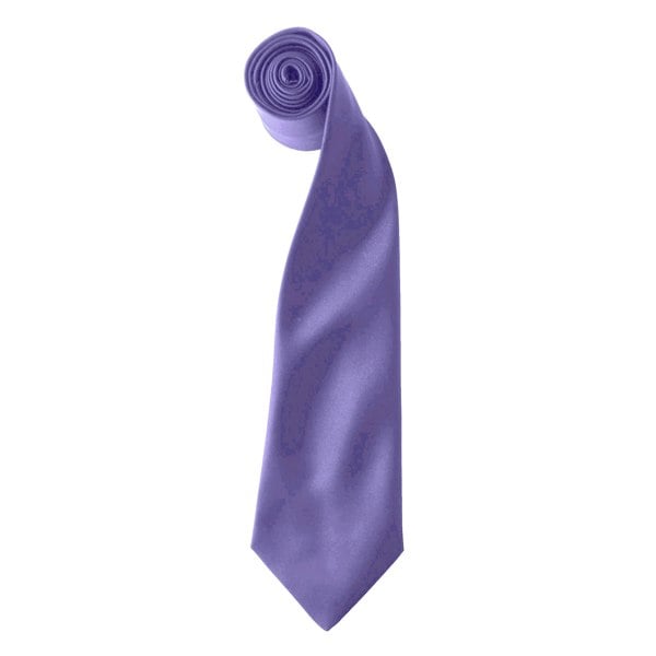 Premier Colours Mens Satin Clip Tie (Pack of 2) - Purple