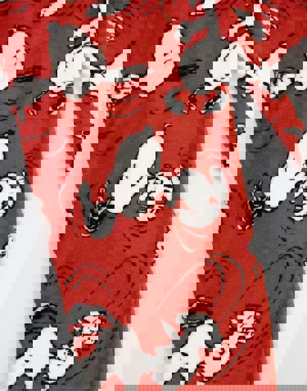 Peanuts Womens Red Snoopy Long Sleeve Long Leg Pyjama Set