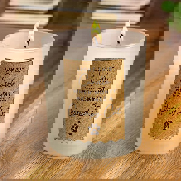 Personalised Memento Company Personalised Paw Print Cork Label Candle Jar