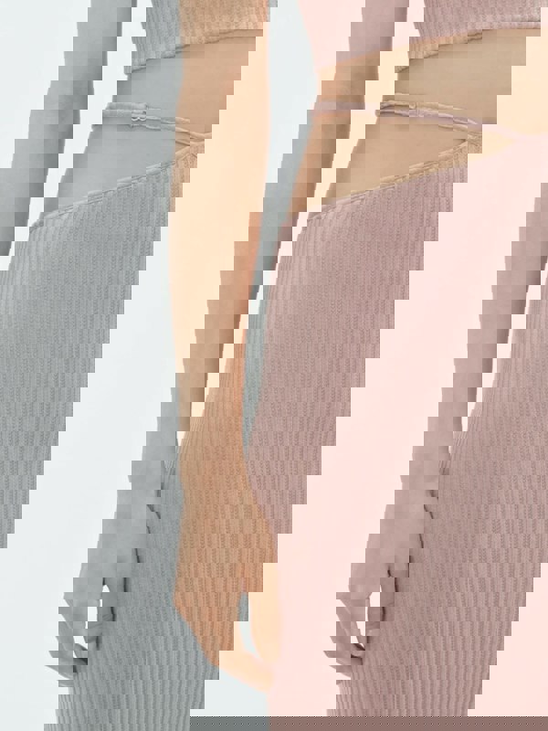 Amiri Ribbed Staggered Midi Skirt Pink - Supplied FashionAmiri