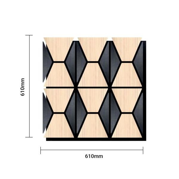 Britwall Geometric Harmony Acoustic Panel  - PET + MDF Size: 610 x 610 x 17 mm (Pack of 4)