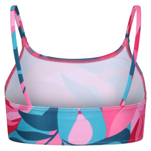Regatta Girls Dakaria II Tropical Leaves Bikini Set - Tahoe Blue - 