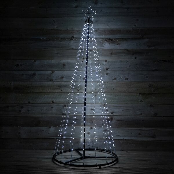 Samuel Alexander 1.8m Outdoor Maypole Christmas Tree with 560 Ice White 10% Flashing LEDs
