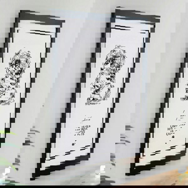 Personalised Memento Company Personalised Dog Breed Black Framed Print