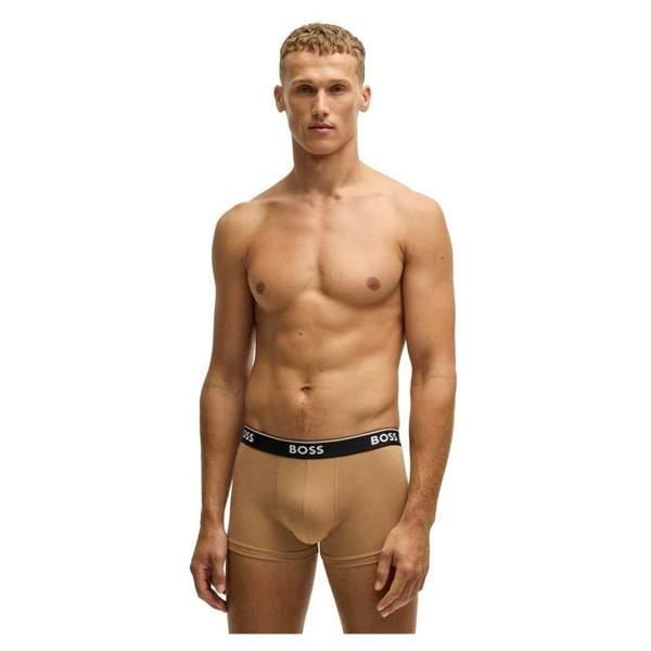 Boss Mens Bodywear Logo Boxer Shorts (Pack of 3) - Black/Beige - 