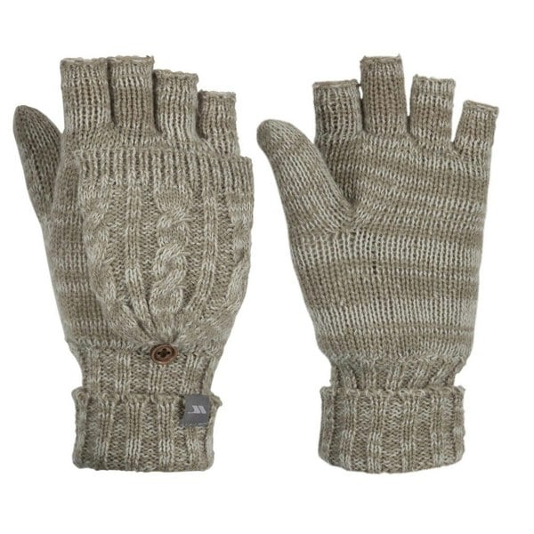 Trespass Womens/Ladies Mittzu Fingerless Knitted Ski Gloves - Dark Mushroom