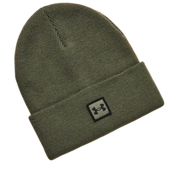 Under Armour Mens Halftime Logo Beanie - Marine OD Green - 