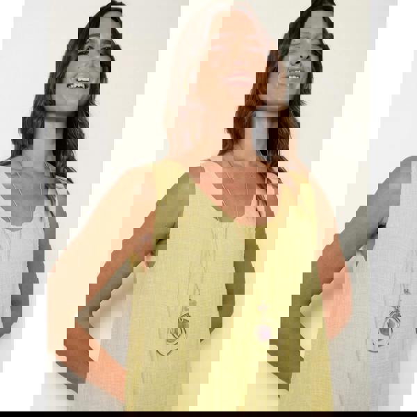 Blue Vanilla Double Layer Scoop Neck Vest