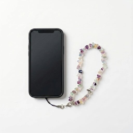 Gold Trip Crystal Phone or Bag Charm - Mixed Quartz