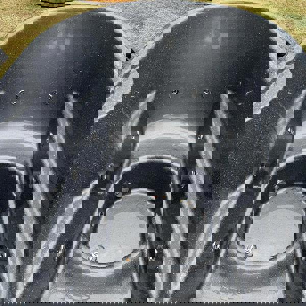 Layzee Living ofuro wood-fired tub with liner in pearl grey