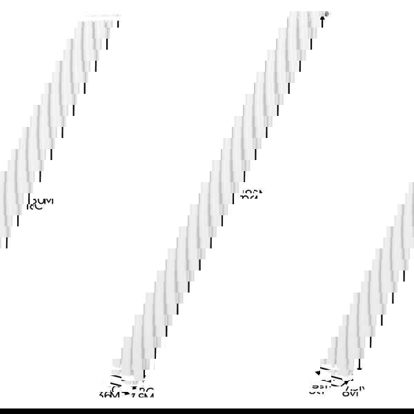 Monstershop Oval Column Radiator – 1800mm x 360mm – White