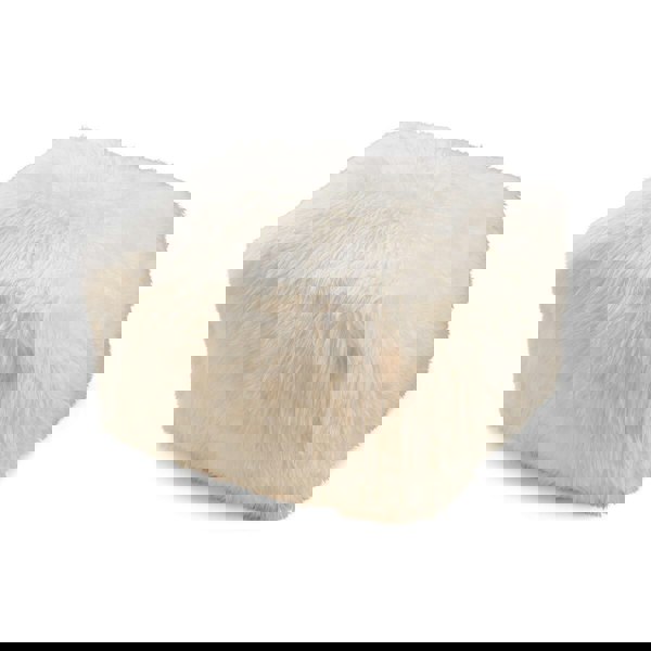 Long Wool Sheepskin Pouf