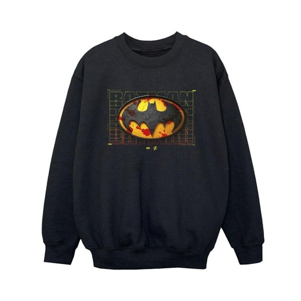 DC Comics Boys The Flash Batman Red Splatter Sweatshirt - Black