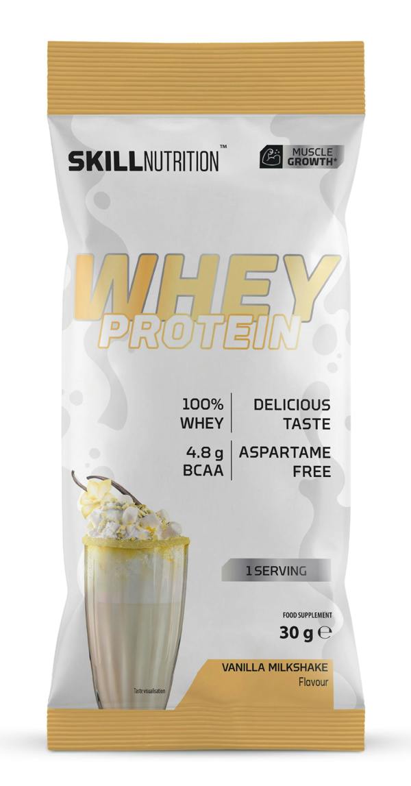 Skill Nutrition Whey Protein Powder, Vanilla Milkshake - 30g (1 serving)