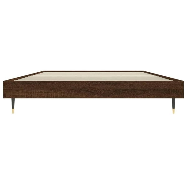 Berkfield Bed Frame Brown Oak 90x200 cm Engineered Wood