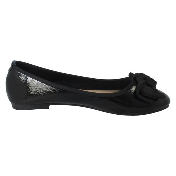 Spot On Ladies Spot On Flat Bow Detailed Ballerina Casual Shoes F80512