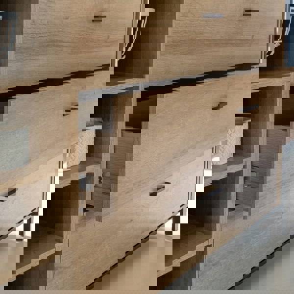 Furniture To Go High Rock (Large) Sideboard in Matt Black/Riviera Oak