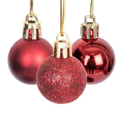 3cm Dark Red Shatterproof Christmas Baubles, 12 or 24 Pack for Festive Decorating image 4