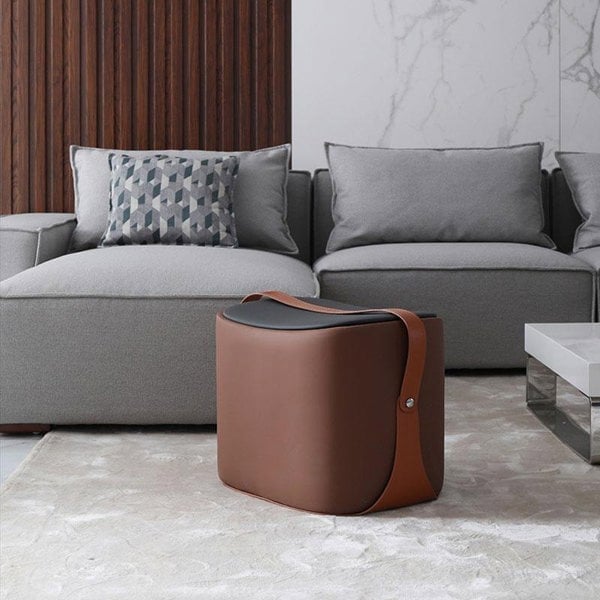 G120 Mini Saddle Footstool-Weilai-Brown-Weilai Concept