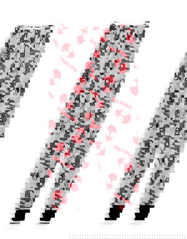 Marvel Boys Red Character Face Short Sleeve Long Leg Pyjama Set