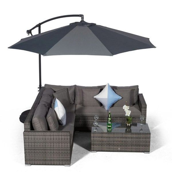 Giardino Havana 5 Seat Outdoor Rattan Corner Sofa Set with Large Coffee Table