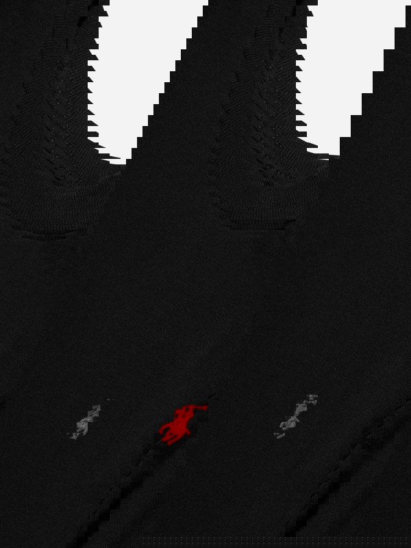 Ralph Lauren Kids Boys Jersey Logo T-Shirt in Black