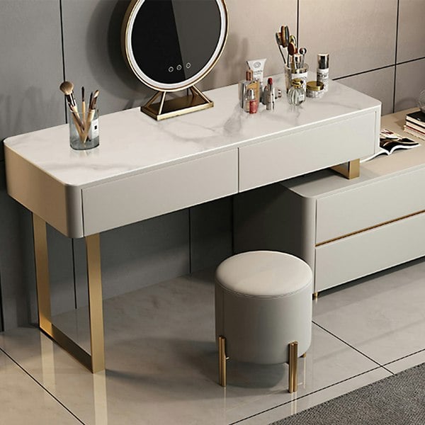 Maynard Dressing Table With Sideboard With LED Mirror-Weilai Concept-Weilai Concept