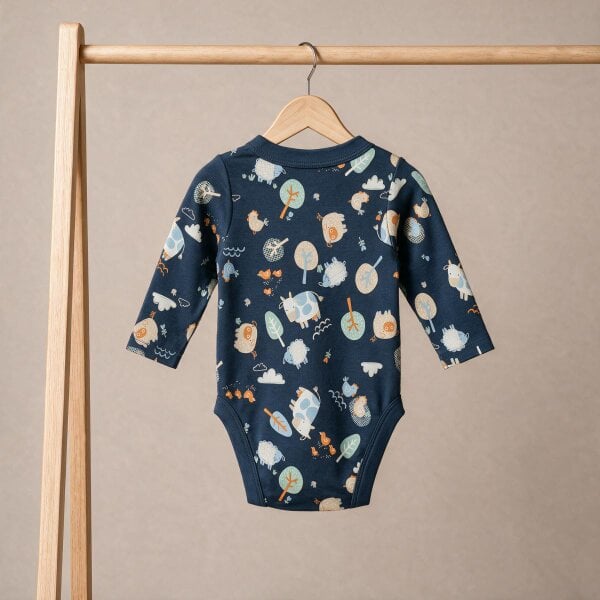 Mini Cuddles Farm Animal-Print Bodysuits (Multicolor), 3 Pack
